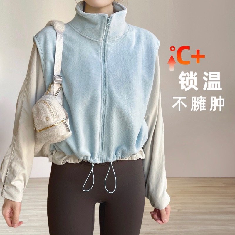 YEUNG SUKHAN/摇粒绒马甲 立领拉链双面绒内搭运动休闲叠穿背心女,运动/瑜伽/健身/球迷用品,瑜伽外套,淘宝优惠券,粉丝福利购,淘宝优惠卷