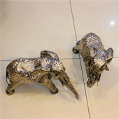 巴基斯坦铜器手工艺品铜雕聚财风水情侣大象乔迁结婚礼品BT631