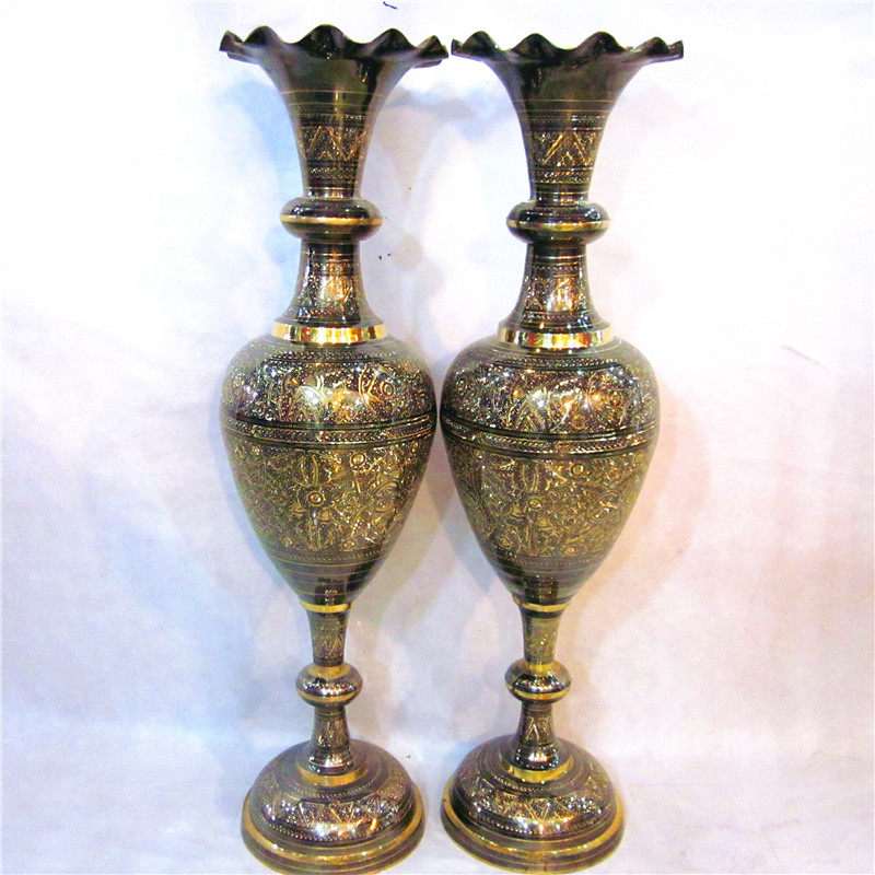 进口巴基斯坦铜质雕刻聚宝瓶客厅酒店别墅摆件开业乔迁手工艺礼品,家居饰品,落地摆件,淘宝优惠券,粉丝福利购,淘宝优惠卷