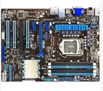 Asus/华硕 P8H77-VP8H77-V DDR3电脑四内存口 1155针主板光纤