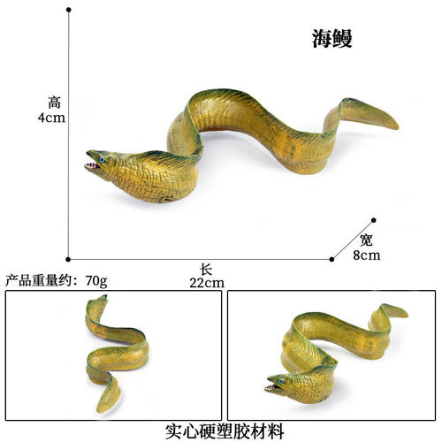 仿真鳗鱼模型斑点海鳗吞噬鳗宽咽