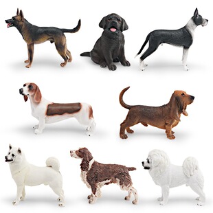 儿童仿真狗狗模型拉布拉多巴吉度犬柴犬藏獒犬大丹犬史宾格犬玩具