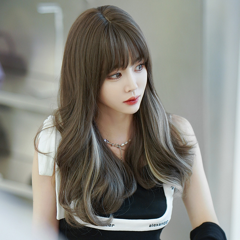 挑染大波浪长发假发套蓬松