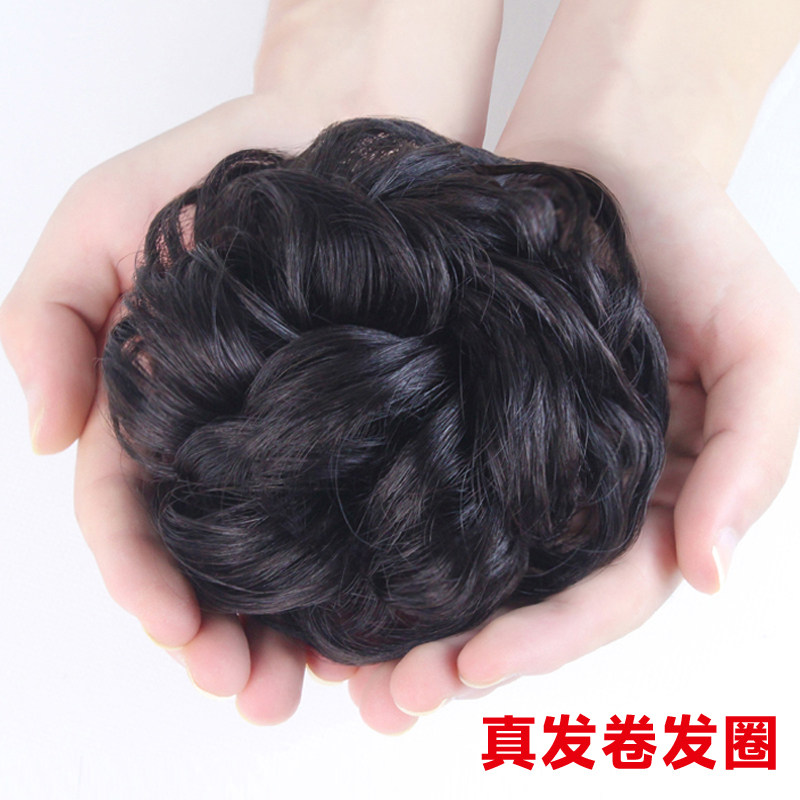 全真发弹力皮筋式卷发圈花苞头