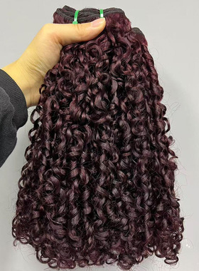 Super Double Drawn Pixie Curls 真人发发帘human hair Bundles