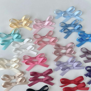 芭蕾风蝴蝶结小发夹甜美可爱双马尾发卡丝带编发侧边夹发饰头饰女