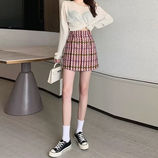 小香风短裙半身裙5091 粉嫩甜美 2025冬飘P系列 衣佳人折扣女装