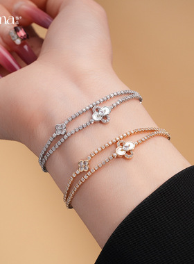 2026春当季新款 衣佳人折扣 贝母花朵卡扣手链轻奢感手环法式手饰