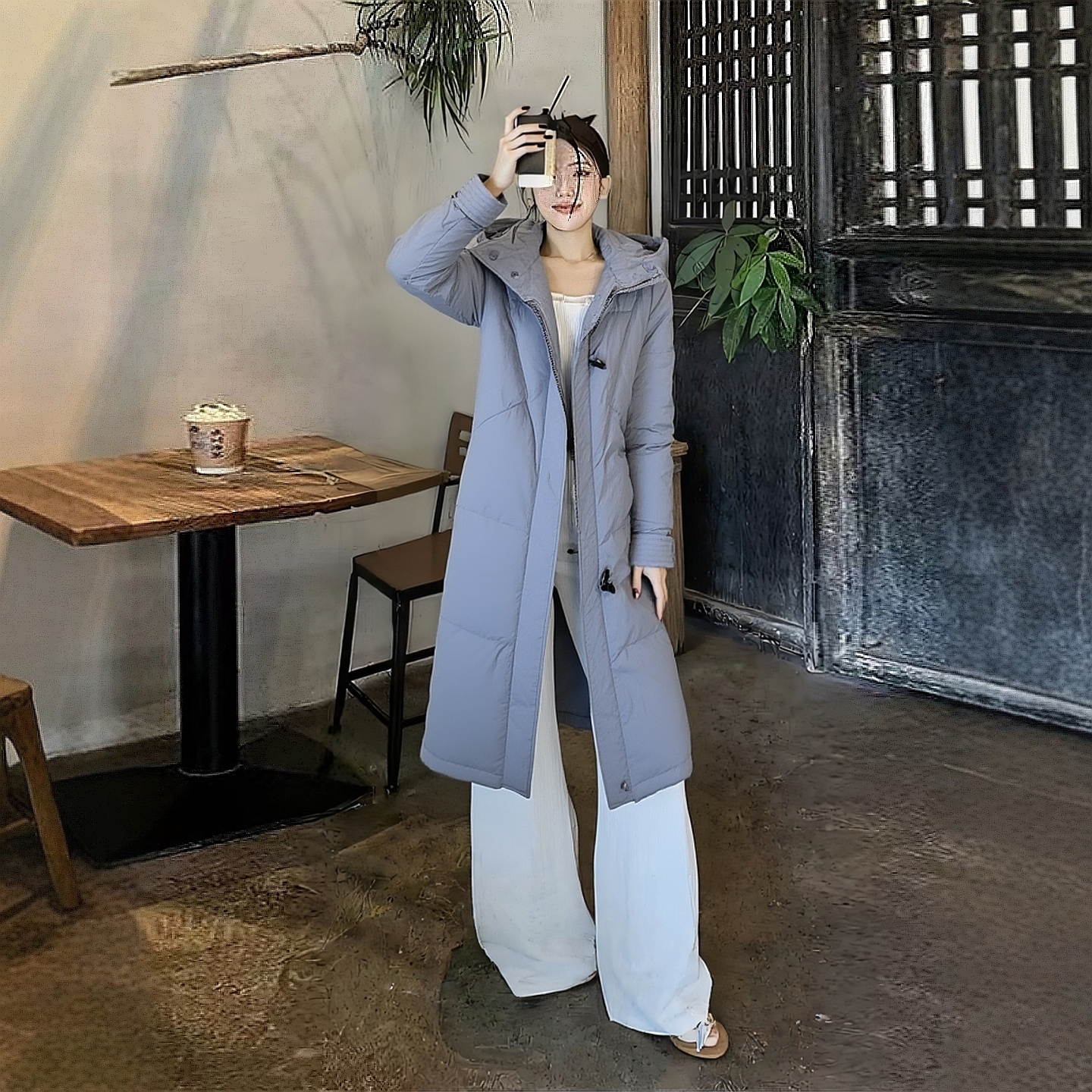 2025冬F0系列1 衣佳人折扣女装 连帽 牛角扣 纯色保暖羽绒服 103