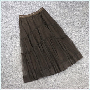 网纱半身裙9015 国风盘扣飘带设计 2025春魅M系列 衣佳人折扣女装