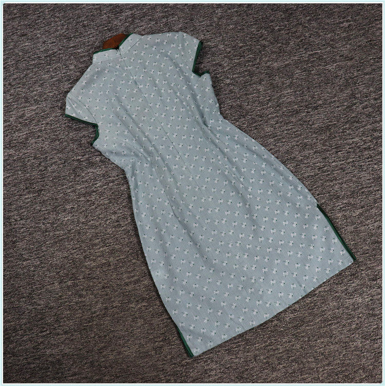 2023 XIACAN H 시리즈 1 YIJIAREN 할인 여성복 단추 작고 신선하고 우아한 개선 치파오 드레스