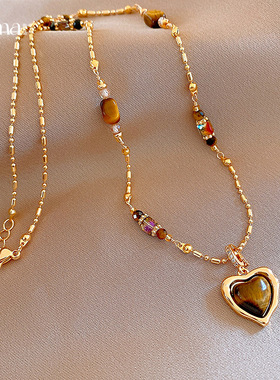 2025冬当季新款 衣佳人折扣 串珠爱心项链配饰毛衣链轻奢感项饰