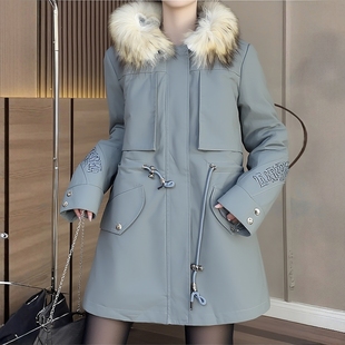 兔毛内胆皮草派克服18 抽绳收腰 2025冬鹰Y系列 衣佳人折扣女装