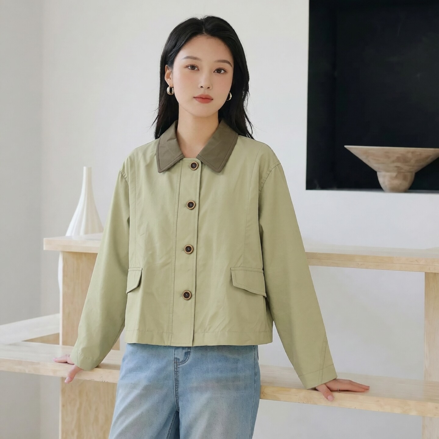 2026秋冬引Y系列1 衣佳人折扣女装 娃娃领 小清新 短款外套 5020