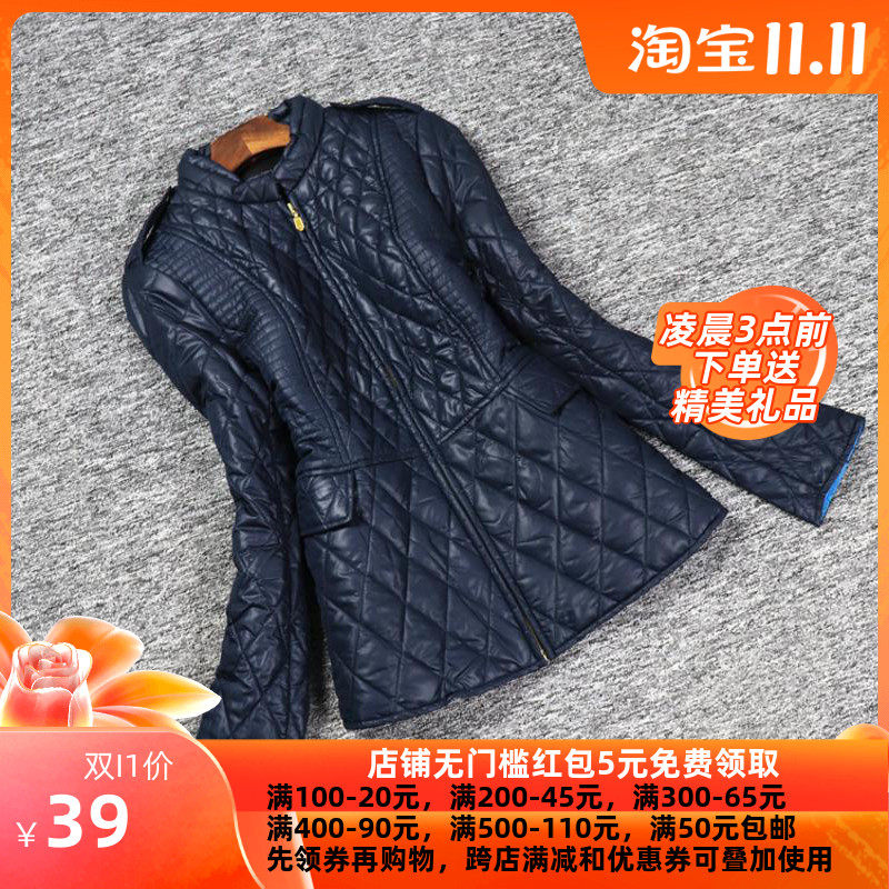 2021冬斯系列 衣佳人折扣女装 立领 压格 修身显瘦 短款棉服