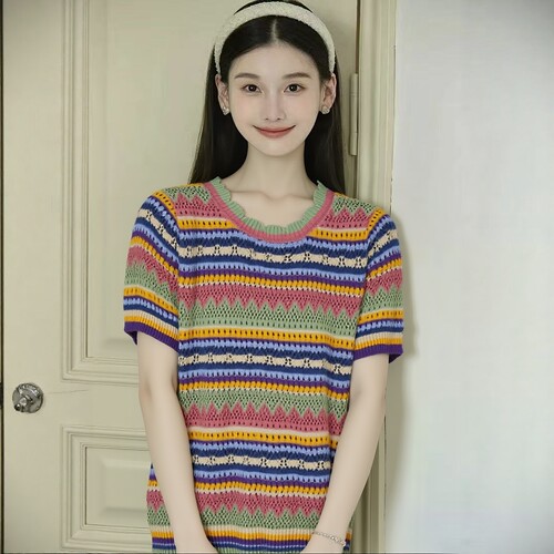 2026夏莱L系列 衣佳人折扣女装 圆领 波西米亚风 短袖针织衫 19