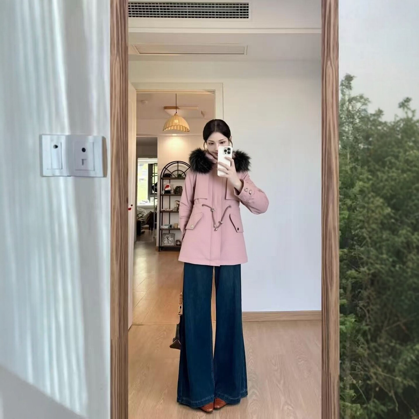 2025冬鹰Y系列1 衣佳人折扣女装 粉嫩高奢 兔毛内胆皮草派克服 32
