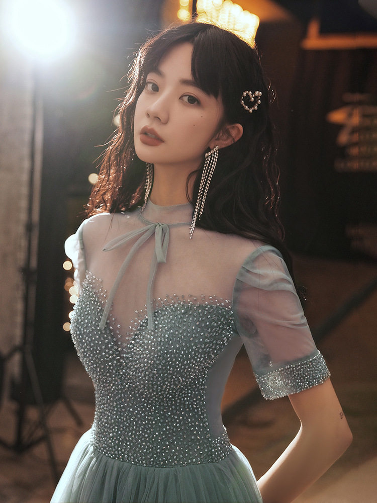 晚礼服2025新款仙气梦幻小礼服裙子平时可穿宴会主持订婚生日长裙