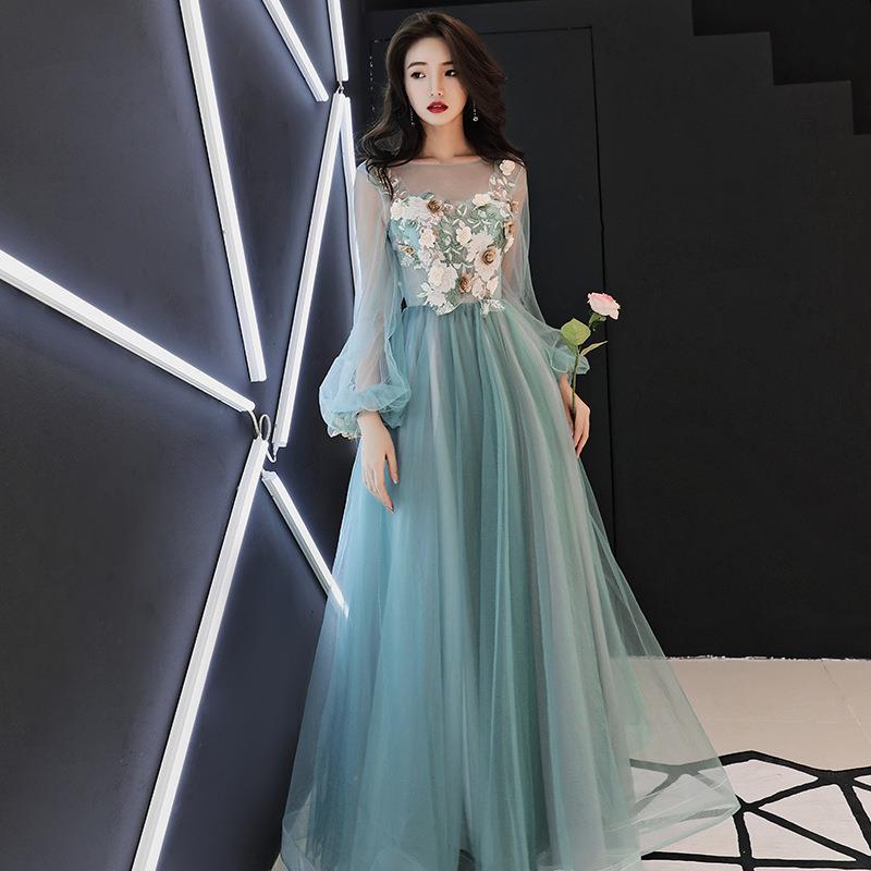 2026新款仙气宴会晚礼服女梦幻长款小个子气质显瘦艺考钢琴演出服