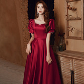 敬酒服新娘2026新款 晚礼服显瘦回门便礼服平时可穿订婚酒红显瘦