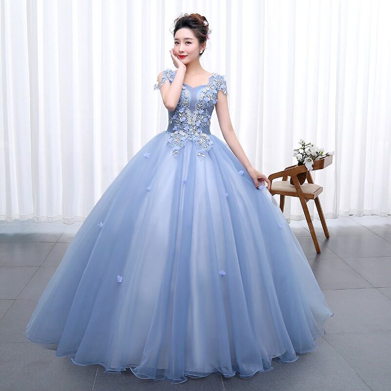 彩色婚纱2026独唱艺考晚礼服蓬蓬裙长款演出服女长裙服舞台表演服