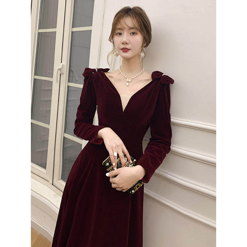 时尚敬酒服2026新款新娘结婚订婚回门平时可穿长款宴会晚礼服裙女