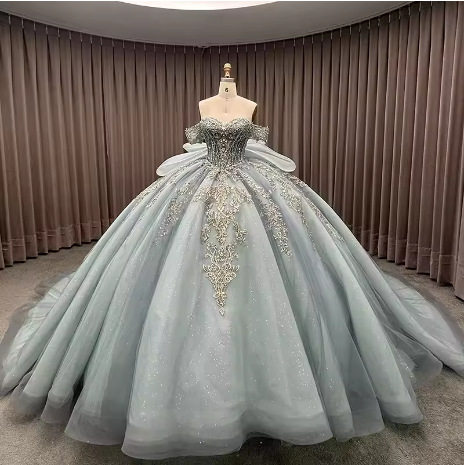 新款婚纱礼服女一字肩轻奢小众大蝴蝶结出门纱写真拍照礼服拖尾款