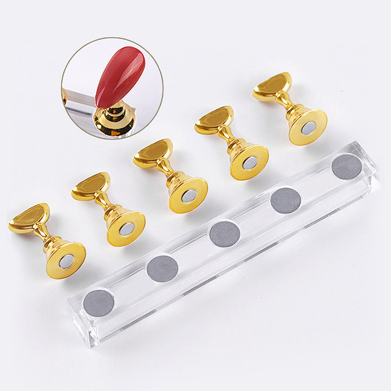 甲托甲座水晶底座美甲练习莲花座甲片托展示架工具假指甲支架固定