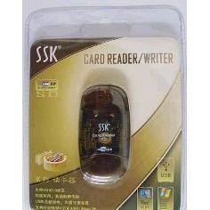 飚王SSK 水晶读卡器 可读SD TF miniSD RSMMC USB 2.0 C320