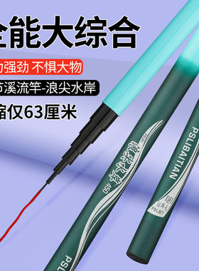 浪尖水岸鱼竿溪流竿 鲫鱼竿鱼竿手竿台钓竿短节溪流竿钓鱼套装