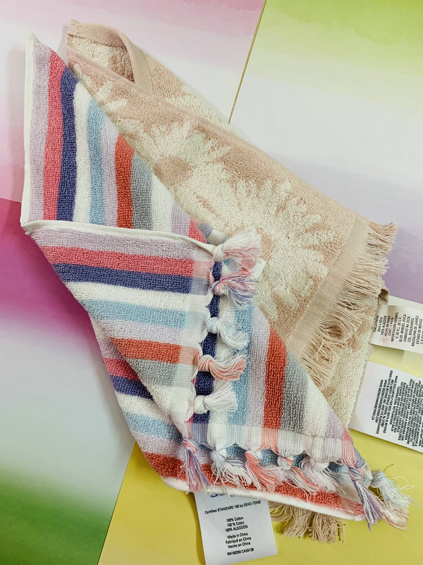 出枫叶国家居品牌小方巾毛圈双层艺术面料洗脸巾全棉俩件套新长款