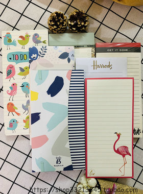 包邮出英国原单火烈鸟Magnetic Jotter 便签本吸铁便条本微瑕特价