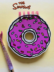 出口原单The Simpsons辛普森一家炒可爱甜甜圈便条纸线圈便条本