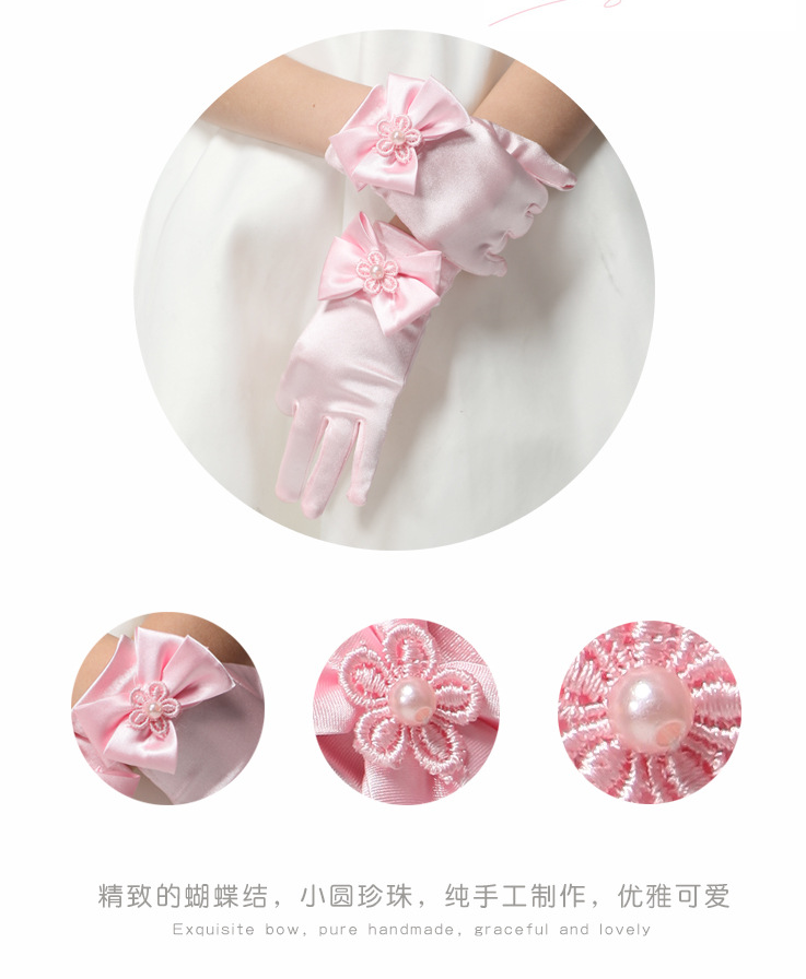 Gants pour fille en satin - Ref 2149942 Image 1