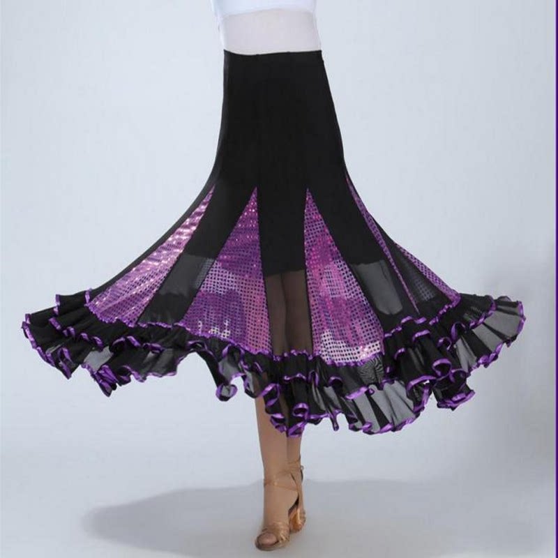半身裙高腰大摆舞裙广场舞亮片长裙摩登交谊国标舞裙|msdalam kategori Butik wanita / wanita, skirt - dari Buy2taobao.com untuk memberikan perkhidmatan ejen Taobao profesional membeli