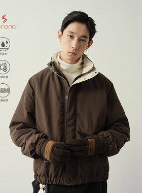 Vavu防泼水sorona立领棉服领口丝光绒保暖外套休闲冬季防寒棉衣