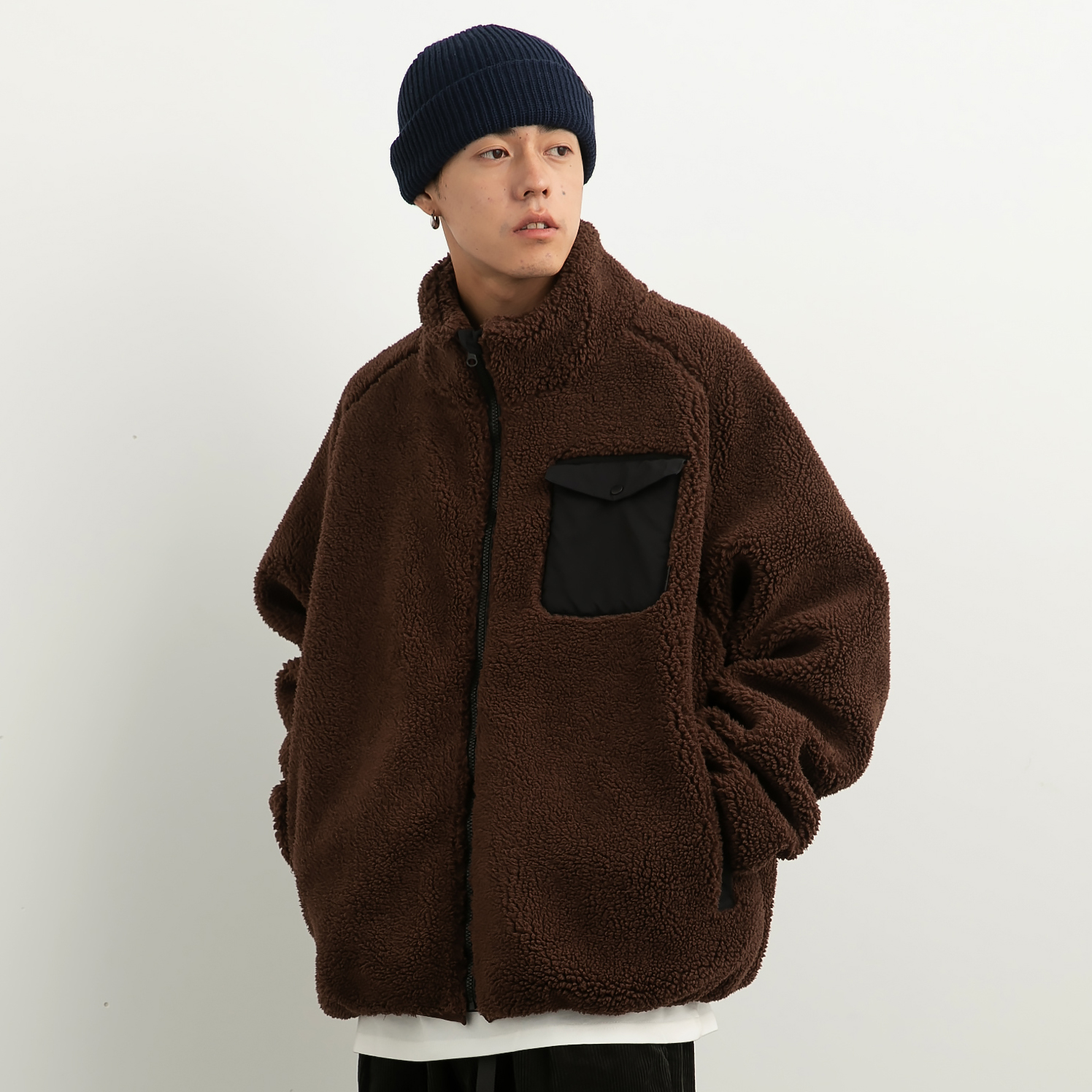 Vavues秋冬加厚羊羔绒外套