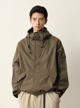 【限时7折】Vavu防风防泼水连帽夹克外套oversize多功能冲锋衣