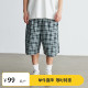 复古文艺居家遛弯休闲 户外沙滩情侣格子短裤 6折特惠 Vavu夏季