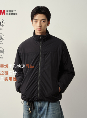 Vavu新雪丽棉防泼水多拉链棉服户外通勤锁温保暖轻便立领棉衣外套