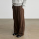 限时7折 Vavu复古垂感褶皱毛呢裤 日系通勤休闲裤 长裤 直筒裤