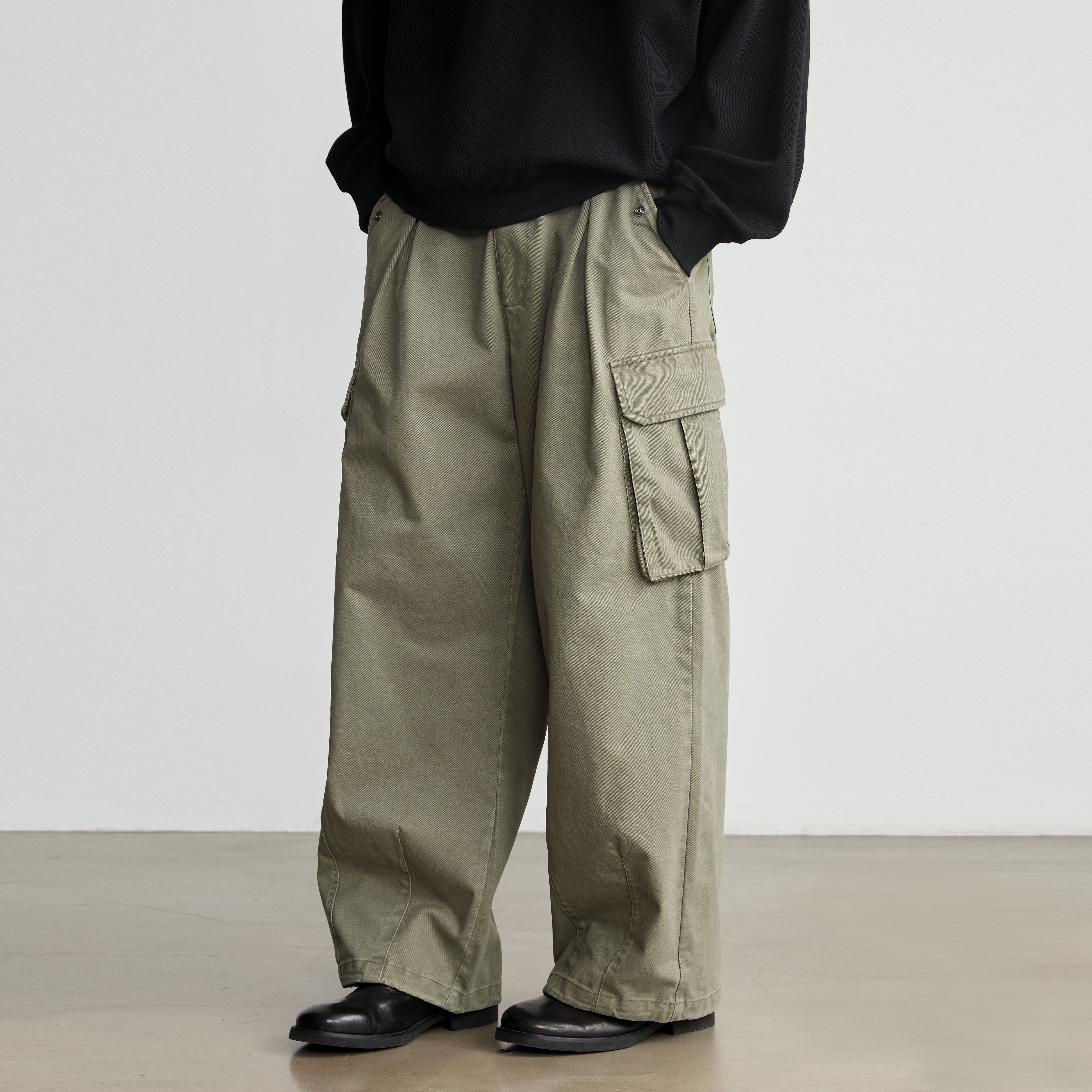 Vavu日系侧大口袋纯棉工装裤男复古贴袋长裤军事风直筒休闲裤宽松,男装,休闲裤,淘宝优惠券,粉丝福利购,淘宝优惠卷