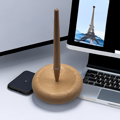 教师节精美礼物高档木质磁悬浮签字笔中性笔自立磁吸笔黑科技摆件