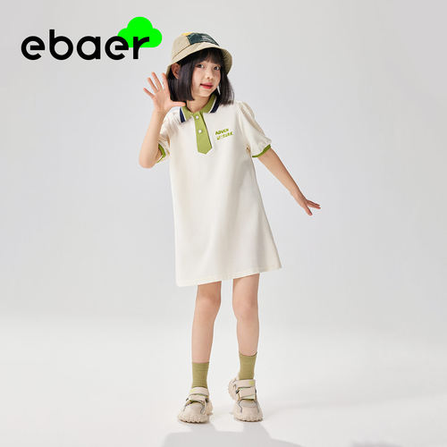 EBAER女童连衣裙2026新款上衣女童夏季裙子休闲百搭