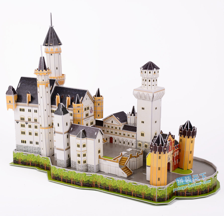德国新天鹅城堡立体拼图diy拼装模型3D纸模著名建筑地标益智玩具