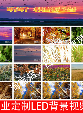《听听秋的声音》231028诗歌朗诵演讲配乐成品晚会LED高清背景