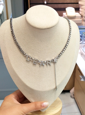 防过敏不掉色 2025新款DEAR字母粗链夸张休闲项链 配饰锁骨链颈链