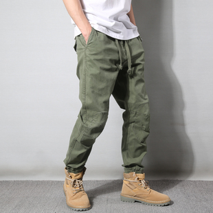 哈伦裤 春秋jogger 潮牌宽松做旧水洗休闲长裤 束脚裤 男潮 pants工装