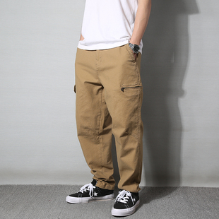 锥形九分裤 日系潮牌多口袋工装 哈伦裤 男余文乐直筒宽松休闲长裤 裤