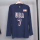春秋男子USA美国梦之队杜兰特7号圆领T恤运动弹力速干长袖 投篮服